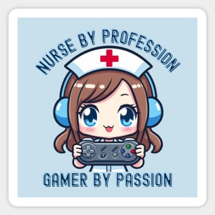 Nurse Female Gamer Sticker